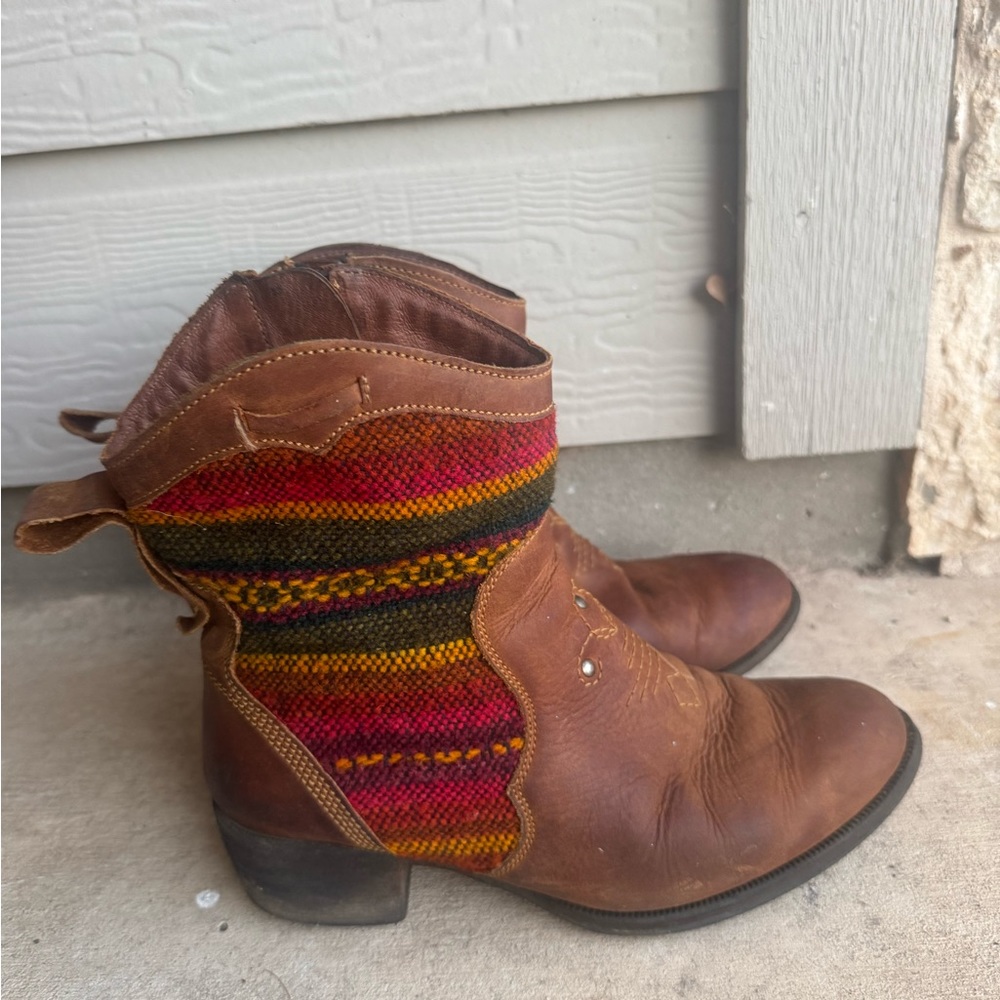 Brown Leather Born Booties - image 4